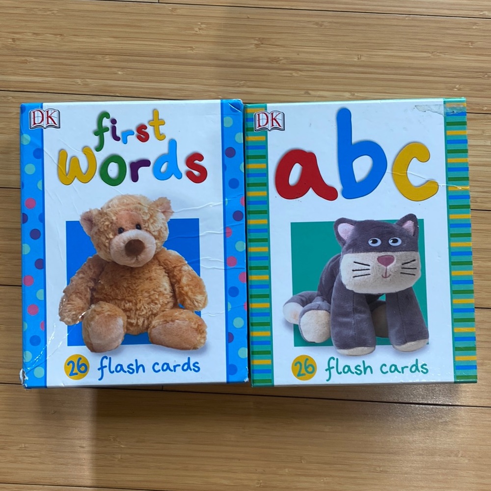 First words and abc flash cards